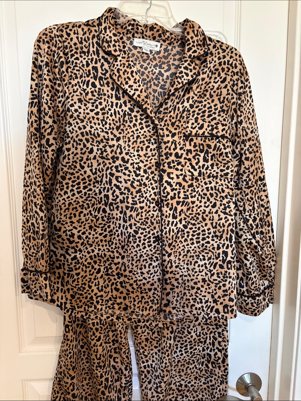 In Bloom by Jonquil Leopard Print PJ set - Brown & Black